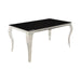Carone Rectangular Dining Table Chrome and Black - Furniture Stars (Chicago, IL)