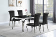 Betty Upholstered Side Chairs Black and Chrome (Set of 4) - Furniture Stars (Chicago, IL)