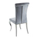 Betty Upholstered Side Chairs Grey and Chrome (Set of 4) - Furniture Stars (Chicago, IL)