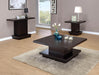 Reston Pedestal Square End Table Cappuccino - Furniture Stars (Chicago, IL)