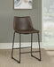 Michelle Armless Counter Height Stools Two-tone Brown and Black (Set of 2) - Furniture Stars (Chicago, IL)