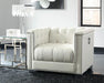 Chaviano Tufted Upholstered Chair Pearl White - Furniture Stars (Chicago, IL)