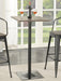 Cavalier Square Bar Table Dark Elm and Matte Black - Furniture Stars (Chicago, IL)