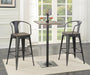 Cavalier Square Bar Table Dark Elm and Matte Black - Furniture Stars (Chicago, IL)