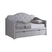 Elmore Upholstered Twin Daybed with Trundle Pearlescent Grey - Furniture Stars (Chicago, IL)