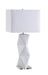 Camie Geometric Ceramic Base Table Lamp White - Furniture Stars (Chicago, IL)