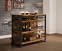 Renaldi Bar Unit with Stemware Rack Antique Nutmeg - Furniture Stars (Chicago, IL)
