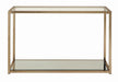 Cora Sofa Table with Mirror Shelf Chocolate Chrome - Furniture Stars (Chicago, IL)