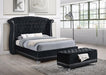 Barzini Eastern King Tufted Upholstered Bed Black - Furniture Stars (Chicago, IL)
