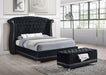 Barzini California King Tufted Upholstered Bed Black - Furniture Stars (Chicago, IL)
