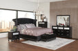 Barzini Queen Tufted Upholstered Bed Black - Furniture Stars (Chicago, IL)