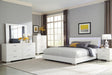 Felicity Queen Panel Bed with LED Lighting Glossy White - Furniture Stars (Chicago, IL)