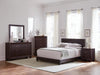 Dorian Upholstered Eastern King Bed Brown - Furniture Stars (Chicago, IL)