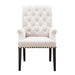 Alana Upholstered Arm Chair Beige and Smokey Black - Furniture Stars (Chicago, IL)