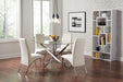 Beckham Round Dining Table Chrome and Clear - Furniture Stars (Chicago, IL)