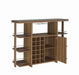 Evelio Bar Unit with Wine Bottle Storage Walnut - Furniture Stars (Chicago, IL)