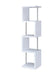 Baxter 4-shelf Bookcase White and Chrome - Furniture Stars (Chicago, IL)