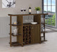 Evelio Bar Unit with Wine Bottle Storage Walnut - Furniture Stars (Chicago, IL)