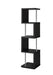 Baxter 4-shelf Bookcase Black and Chrome - Furniture Stars (Chicago, IL)