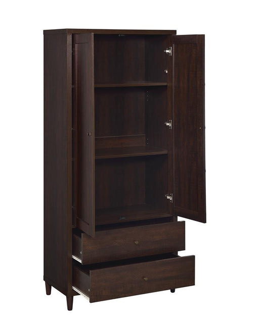 Wadeline 2-door Tall Accent Cabinet Rustic Tobacco - Furniture Stars (Chicago, IL)