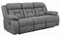 Higgins Pillow Top Arm Upholstered Motion Sofa Grey - Furniture Stars (Chicago, IL)