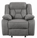 Higgins Overstuffed Upholstered Glider Recliner Grey - Furniture Stars (Chicago, IL)