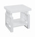 Schmitt Rectangular End Table High Glossy White - Furniture Stars (Chicago, IL)