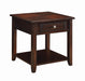Bradford Square 1-shelf End Table Walnut - Furniture Stars (Chicago, IL)