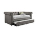 Kepner Tufted Upholstered Daybed Grey with Trundle - Furniture Stars (Chicago, IL)