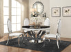 Anchorage Round Dining Table Chrome and Black - Furniture Stars (Chicago, IL)