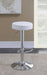 Ramses Adjustable Backless Bar Stool Chrome and White - Furniture Stars (Chicago, IL)