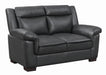 Arabella Pillow Top Upholstered Loveseat Grey - Furniture Stars (Chicago, IL)