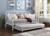 Marina Twin Metal Daybed with Trundle White - Furniture Stars (Chicago, IL)