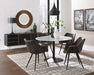 Bartole Round Dining Table White and Matte Black - Furniture Stars (Chicago, IL)