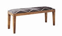 Lamont Rectangular Upholstered Bench Natural and Navy - Furniture Stars (Chicago, IL)