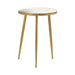 Acheson Round Accent Table White and Gold - Furniture Stars (Chicago, IL)