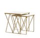 Bette 2-piece Nesting Table Set White and Gold - Furniture Stars (Chicago, IL)