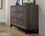 Watson 6-drawer Dresser Grey Oak and Black - Furniture Stars (Chicago, IL)