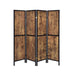 Deepika 4-panel Folding Screen Antique Nutmeg and Black - Furniture Stars (Chicago, IL)