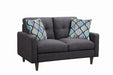 Watsonville Tufted Back Loveseat Grey - Furniture Stars (Chicago, IL)