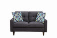 Watsonville Tufted Back Loveseat Grey - Furniture Stars (Chicago, IL)