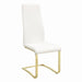 Montclair Side Chairs White and Rustic Brass (Set of 4) - Furniture Stars (Chicago, IL)