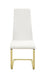 Montclair Side Chairs White and Rustic Brass (Set of 4) - Furniture Stars (Chicago, IL)