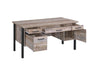 Samson 4-drawer Office Desk Weathered Oak - Furniture Stars (Chicago, IL)