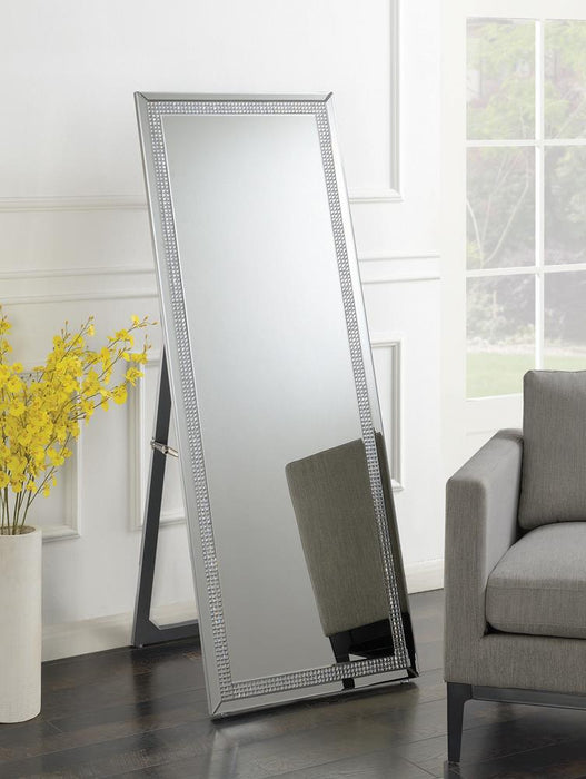 Giddish Cheval Floor Mirror Silver - Furniture Stars (Chicago, IL)