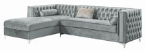 Bellaire Button-tufted Upholstered Sectional Silver - Furniture Stars (Chicago, IL)