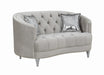 Avonlea Sloped Arm Tufted Loveseat Grey - Furniture Stars (Chicago, IL)
