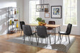 Sherman Rectangular Dining Table Natural Acacia and Matte Black - Furniture Stars (Chicago, IL)