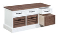 Alma 3-drawer Storage Bench Weathered Brown and White - Furniture Stars (Chicago, IL)