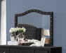 Deanna Button Tufted Dresser Mirror Black - Furniture Stars (Chicago, IL)